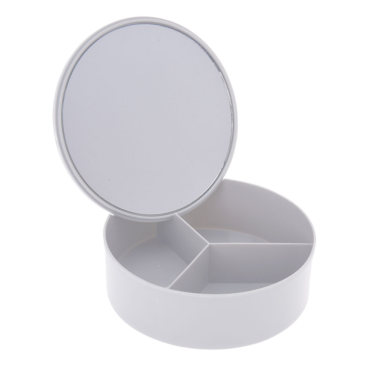 Κουτί Αποθήκευσης PP με Καθρέπτη 14x5cm White MRShome