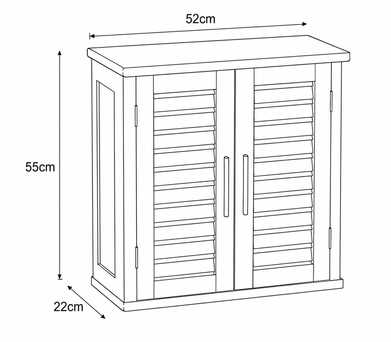 Ντουλάπι Τοίχου MDF Λευκό/Καφέ 52x22x55cm MRShome