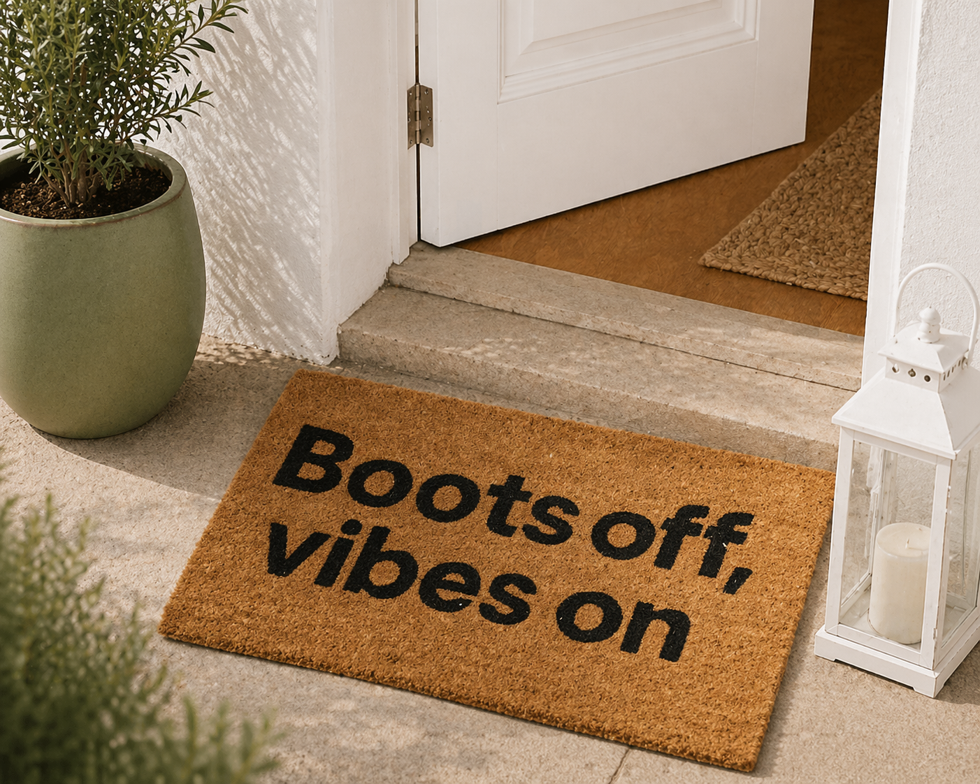 Πατάκι Εισόδου 59x39cm ''Boots off, vibes on'' MRShome