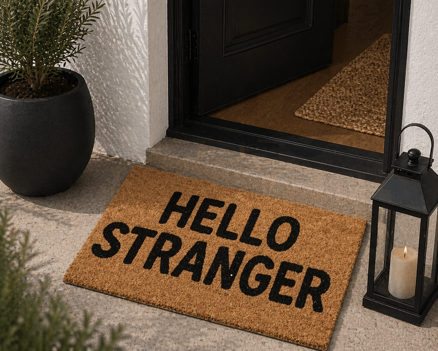 Πατάκι Εισόδου 59x39cm ''HELLO STRANGER'' MRShome