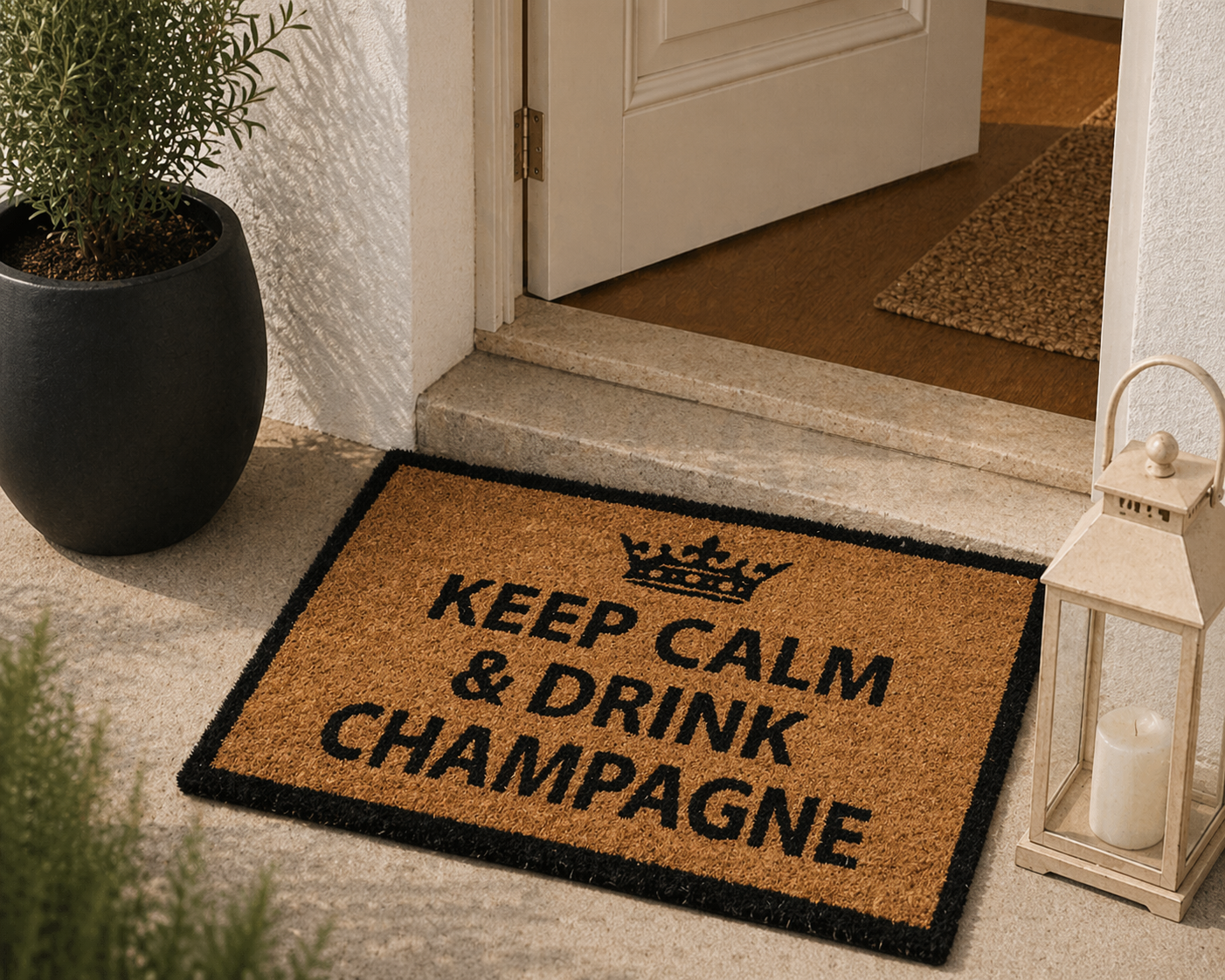 Πατάκι Εισόδου 59x39cm ''KEEP CALM & DRINK CHAMPAGNE'' MRShome