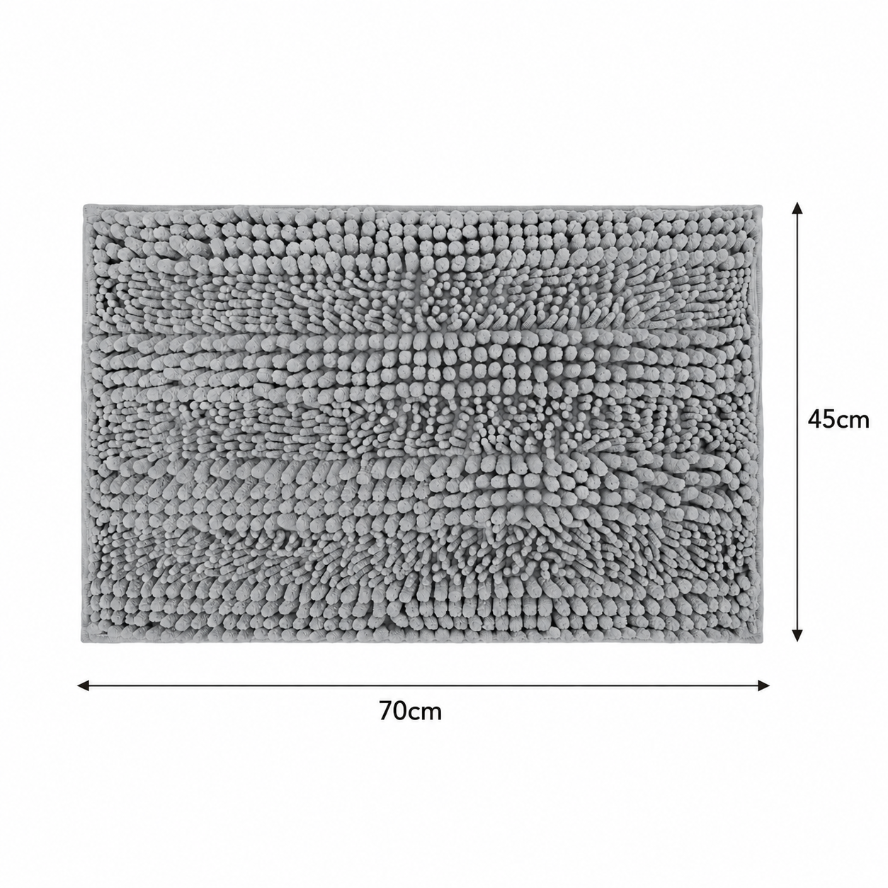 Πατάκι Μπάνιου Chenille 45x70cm Γκρι MRShome