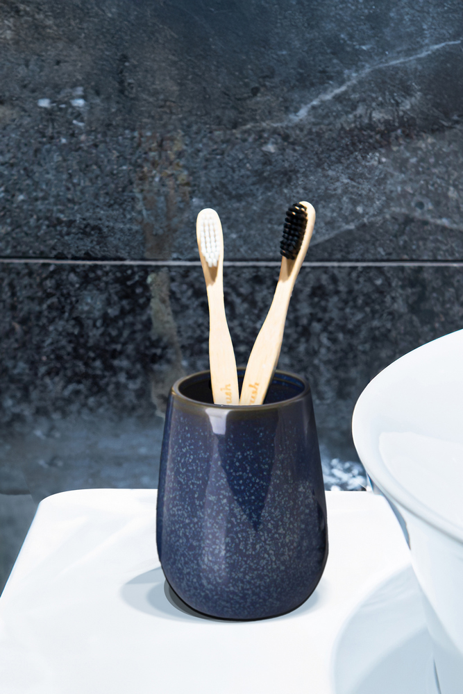Ποτήρι Οδοντόβουρτσας FRIKI Stoneware navy blue Φ8.5x11.2cm 400ml AWD02191921