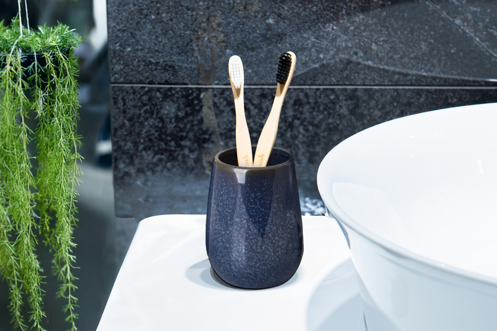 Ποτήρι Οδοντόβουρτσας FRIKI Stoneware navy blue Φ8.5x11.2cm 400ml AWD02191921