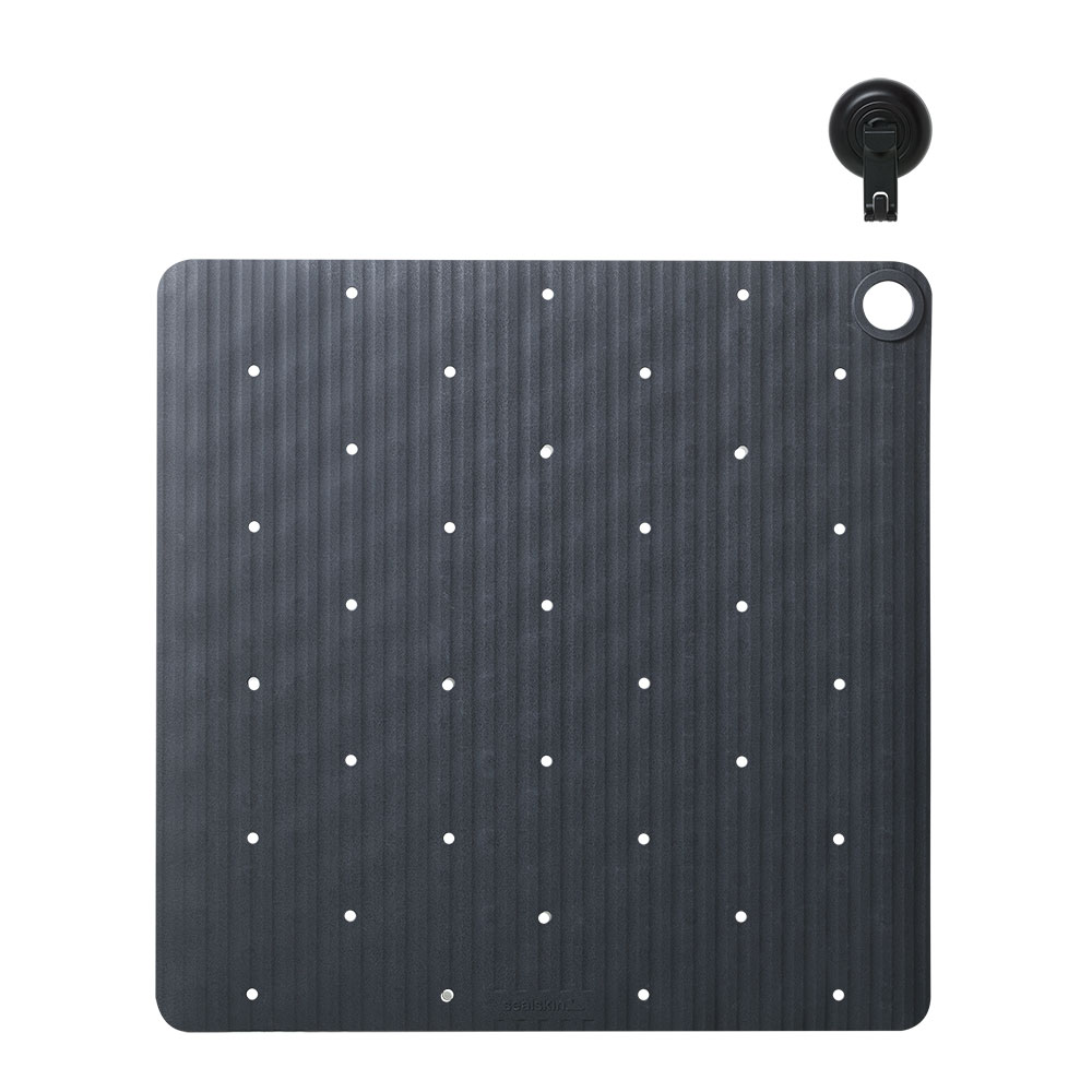 Ribb Αντιολισθητικό Πατάκι 55x55cm Anthracite with Black Hook Sealskin