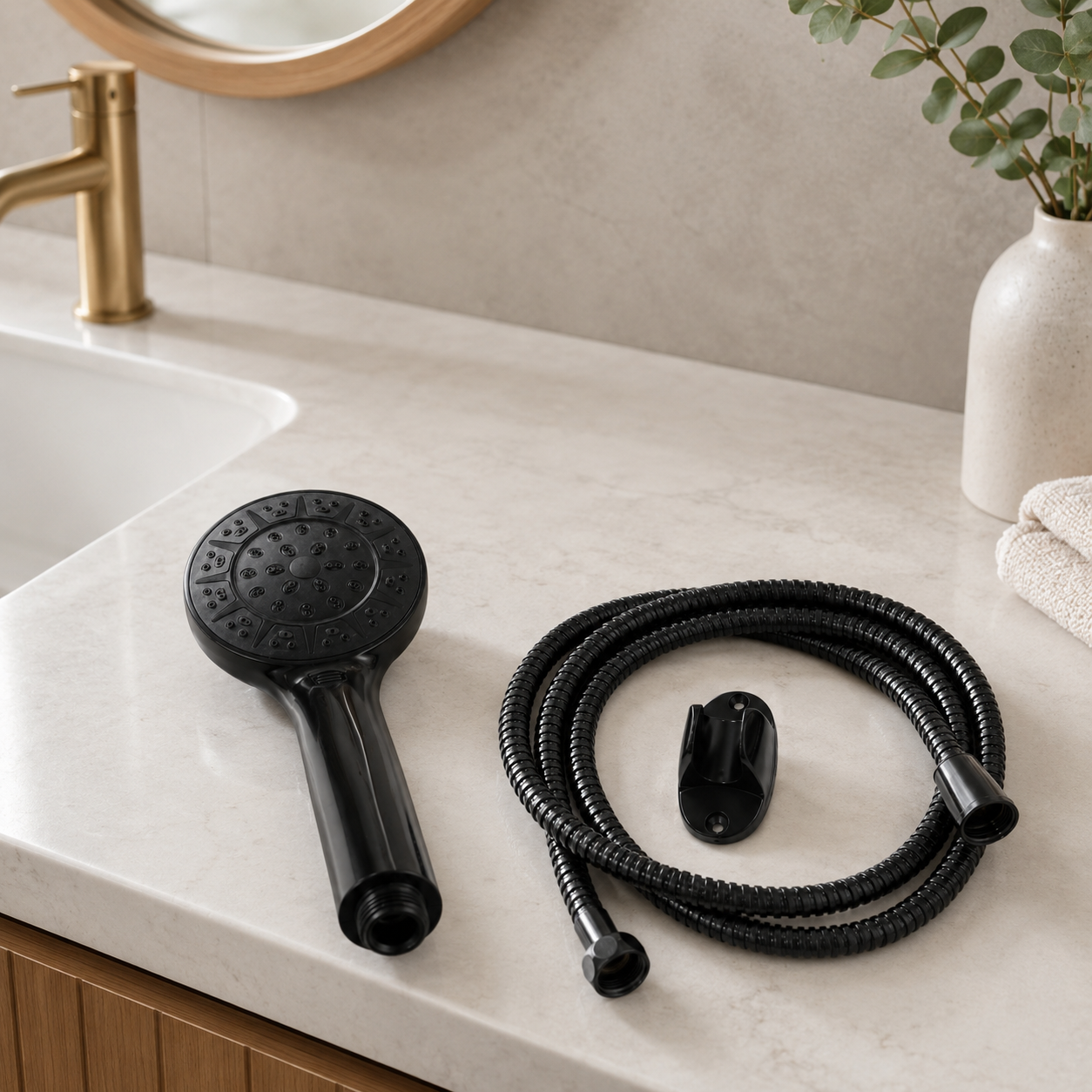 Σετ Κεφαλής Ντους Black DC-021002 MRShome