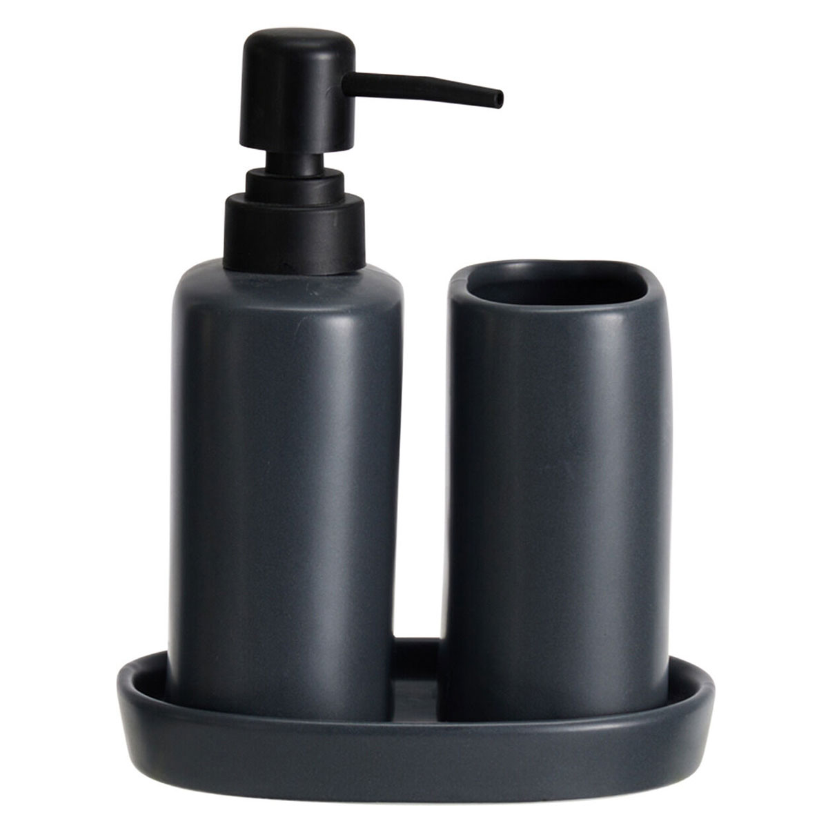 Σετ Μπάνιου Stoneware 3 Τεμαχίων Black 6U MRShome