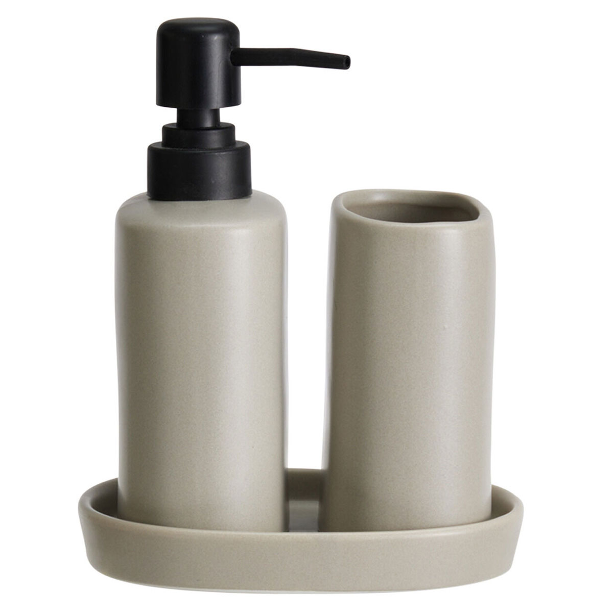 Σετ Μπάνιου Stoneware 3 Τεμαχίων Warm Grey 2U MRShome