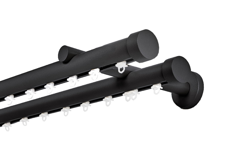 Σιδηρόδρομος Toledo Φ25mm Μαύρος Διπλός 240cm MRShome