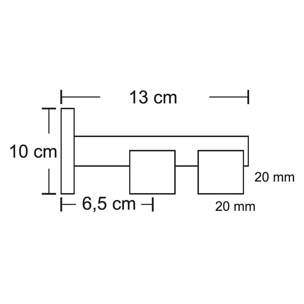Σιδηρόδρομος Valencia 20x20mm Λευκός Διπλός 240cm MRShome