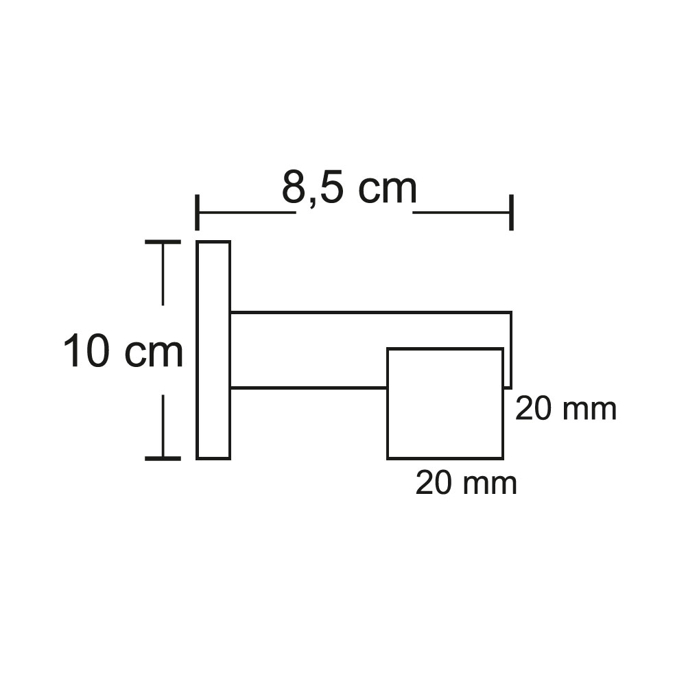 Σιδηρόδρομος Valencia 20x20mm Λευκός Μονός 200cm MRShome