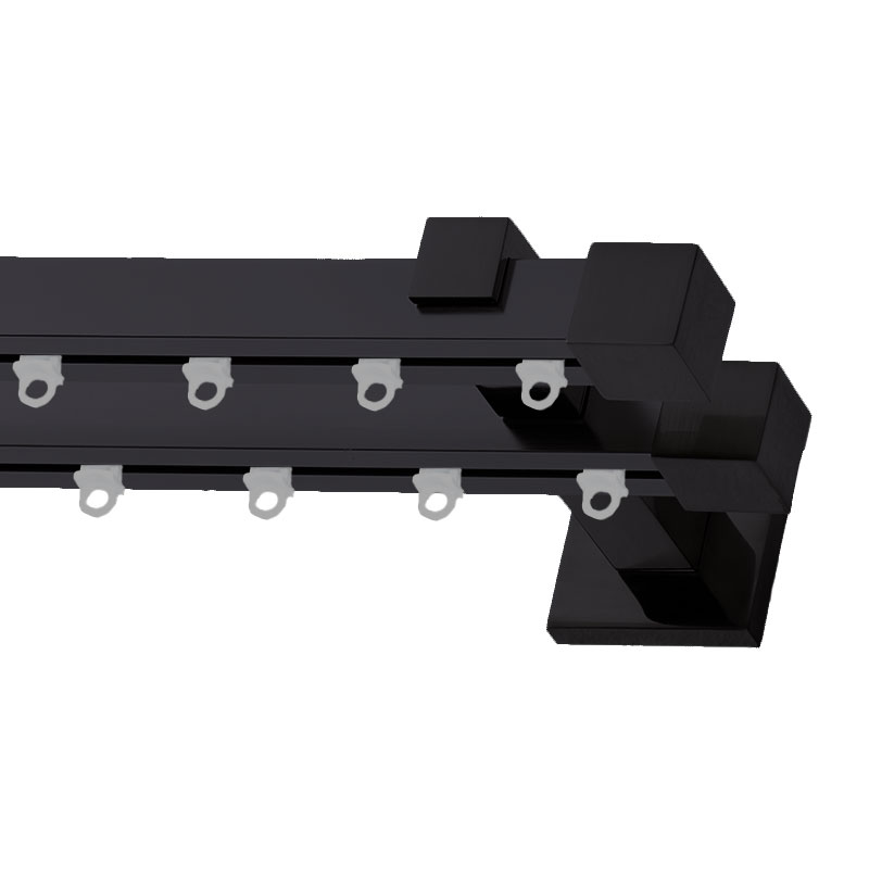 Σιδηρόδρομος Valencia 20x20mm Μαύρος Διπλός 200cm MRShome