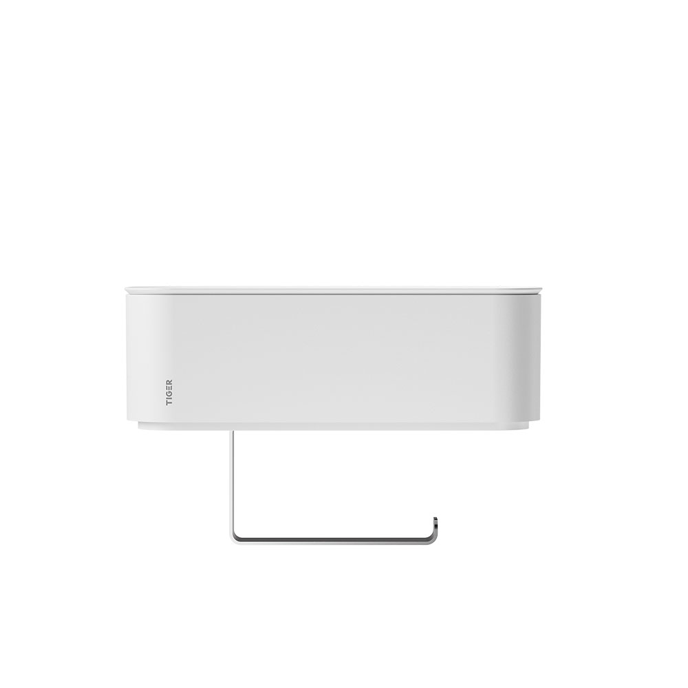 Tiger 2-Store Χαρτοθήκη Επιτοίχια με Αποθηκευτικό Χώρο White 800379