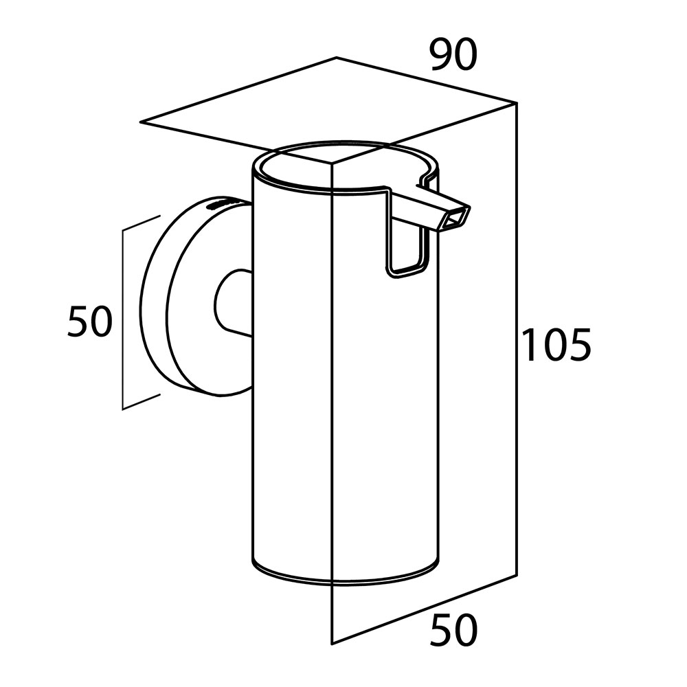 Tiger Boston Δοχείο Κρεμοσάπουνου Επιτοίχιο 75 ml Polished stainless steel 305930346