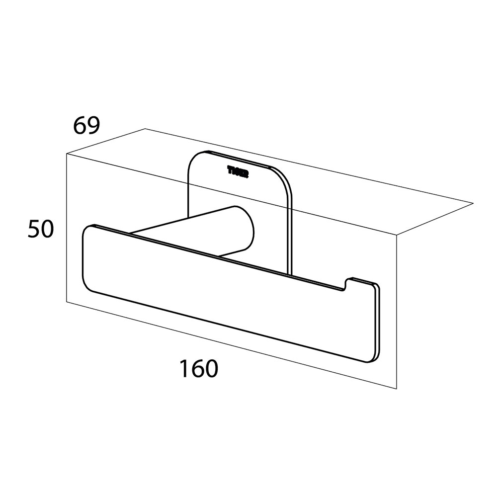 Tiger Colar Χαρτοθήκη Polished stainless steel 1313930346