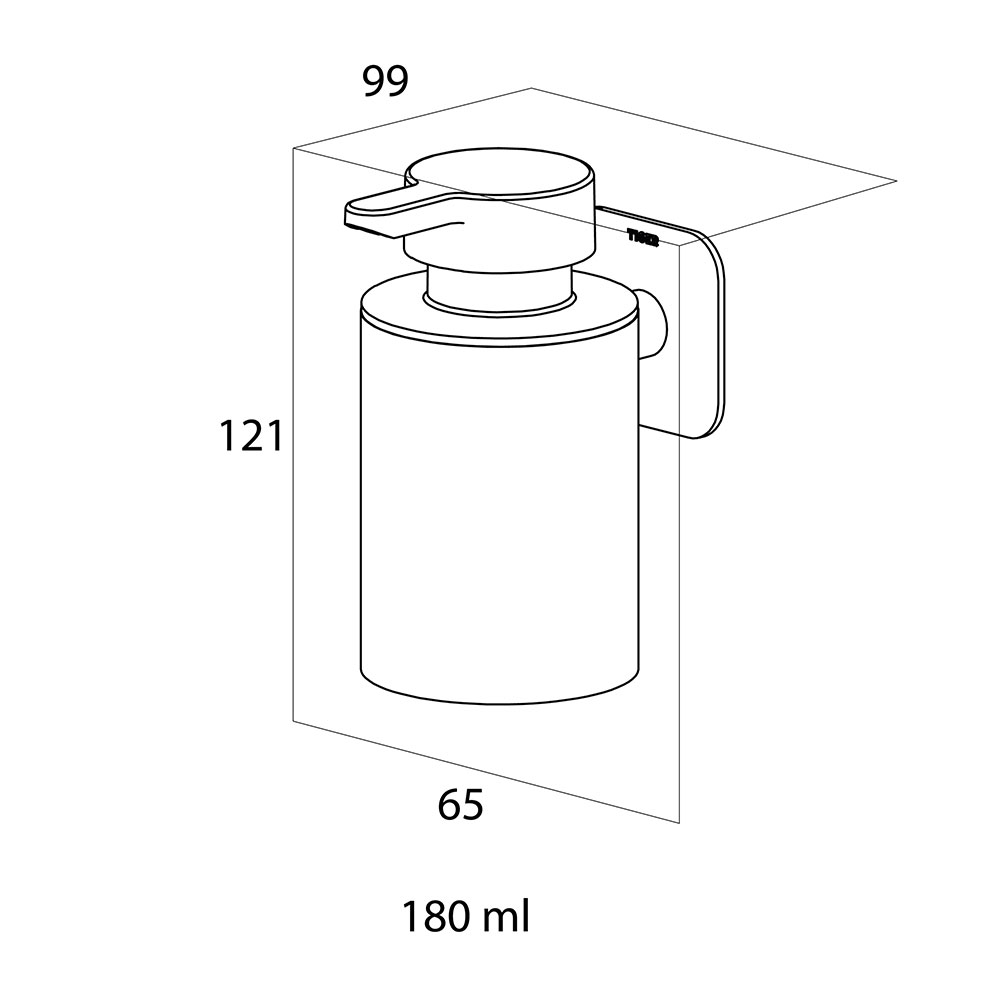 Tiger Colar Δοχείο Κρεμοσάπουνου Επιτοίχιο 180 ml Black 1313430746