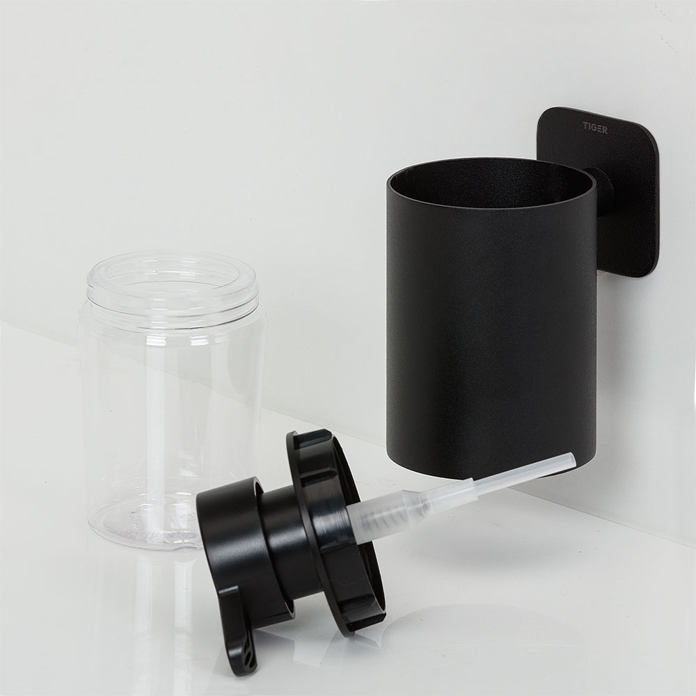 Tiger Colar Δοχείο Κρεμοσάπουνου Επιτοίχιο 180 ml Black 1313430746