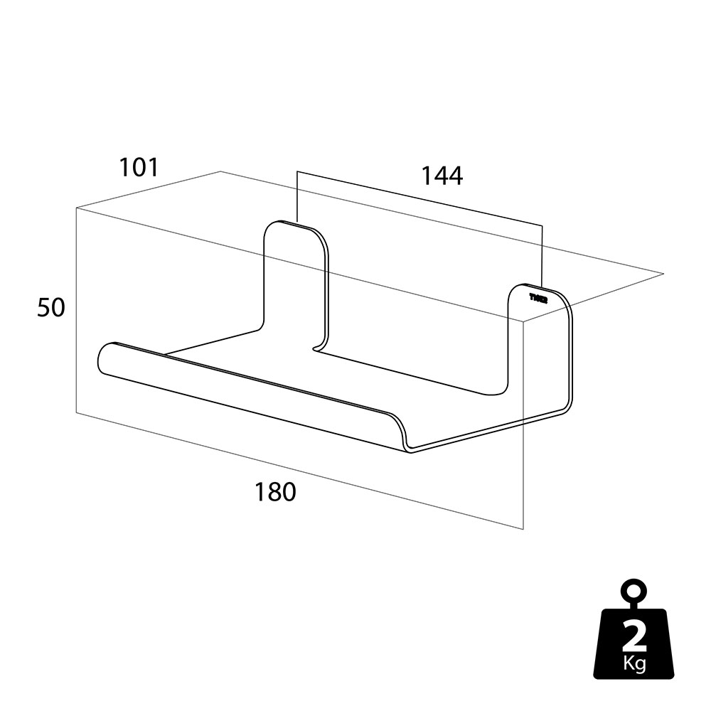 Tiger Colar Ράφι 18 cm Black 1313230746