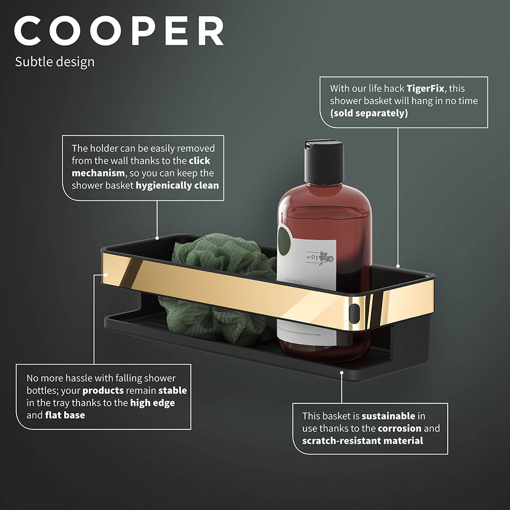 Tiger Cooper Ράφι 28 cm Black / Polished gold 800562