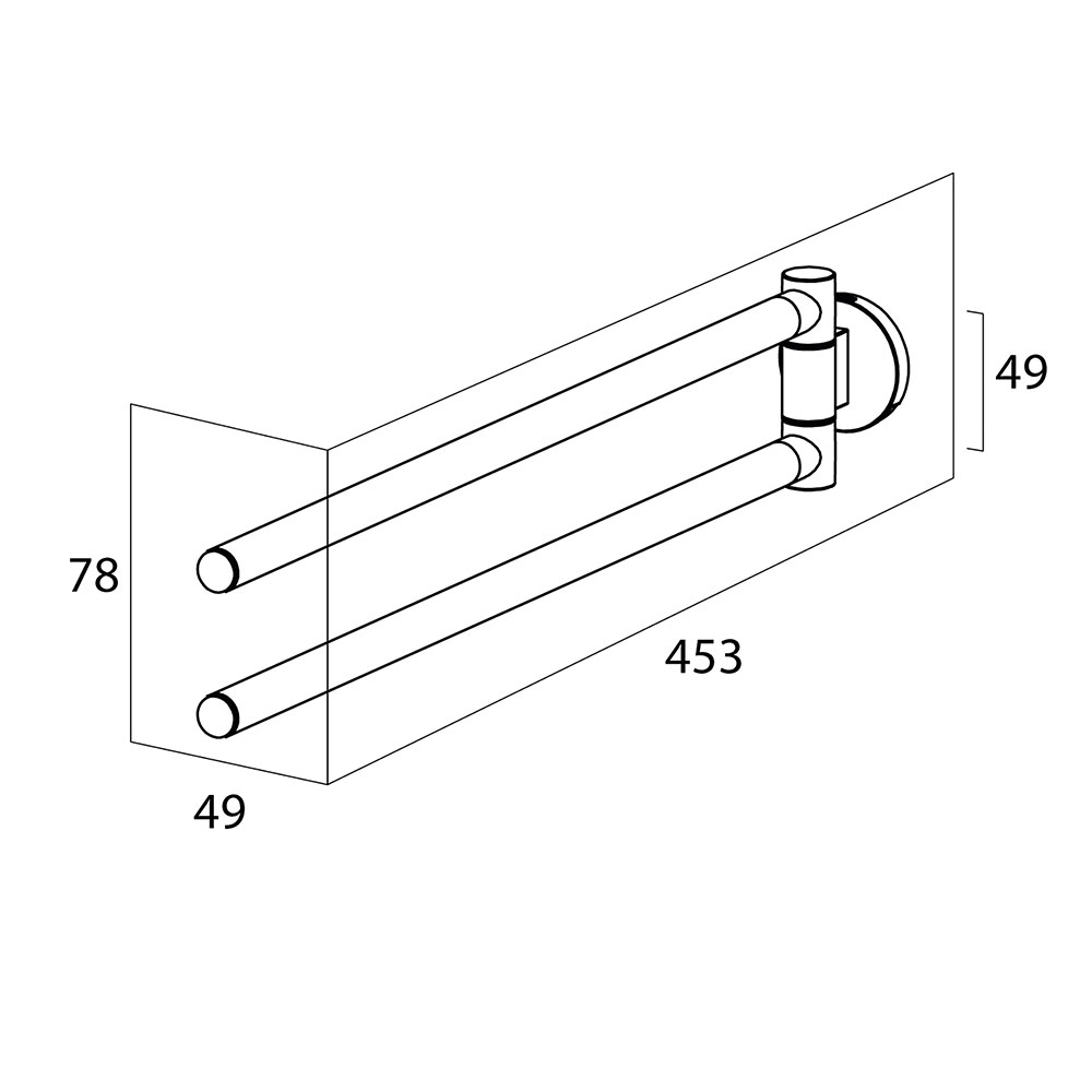 Tiger Noon Κρεμάστρα με Δύο Βραχίονες Chrome 1321230346