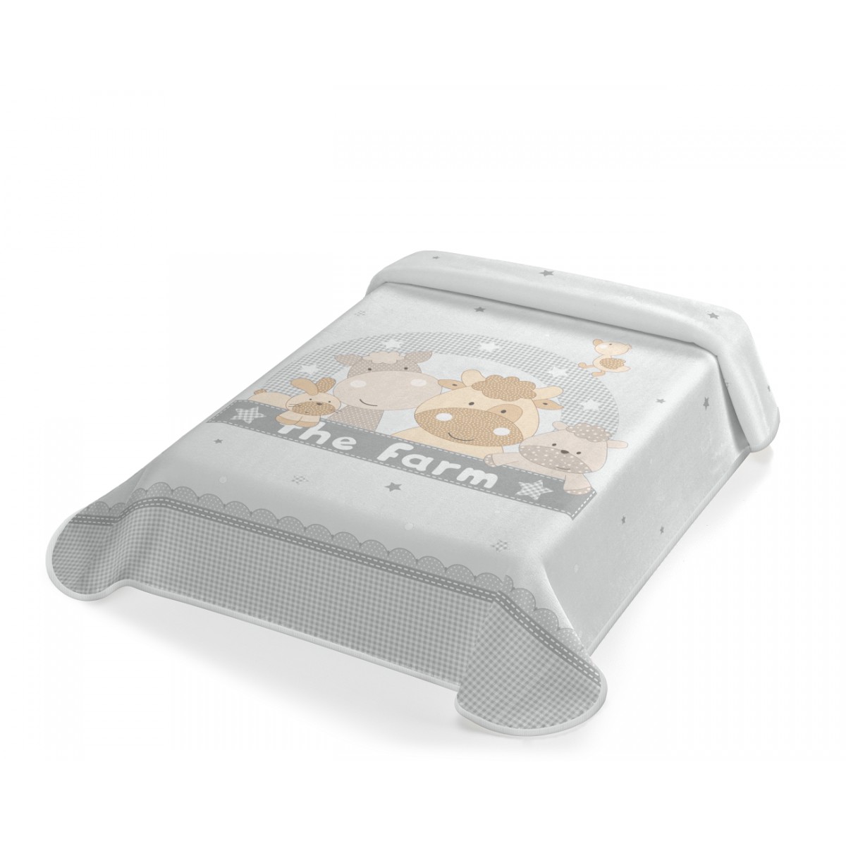 ΚΟΥΒΕΡΤΑ ΙΣΠΑΝΙΑΣ ΚΟΥΝΙΑΣ 110X140 BELPLA STER 664 GREY