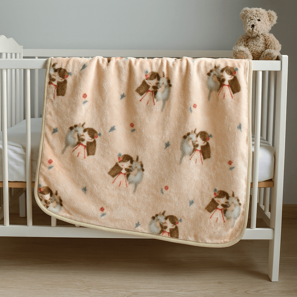 Βρεφική Κουβέρτα Κούνιας (110Χ140) Βελουτέ Sweet Girl