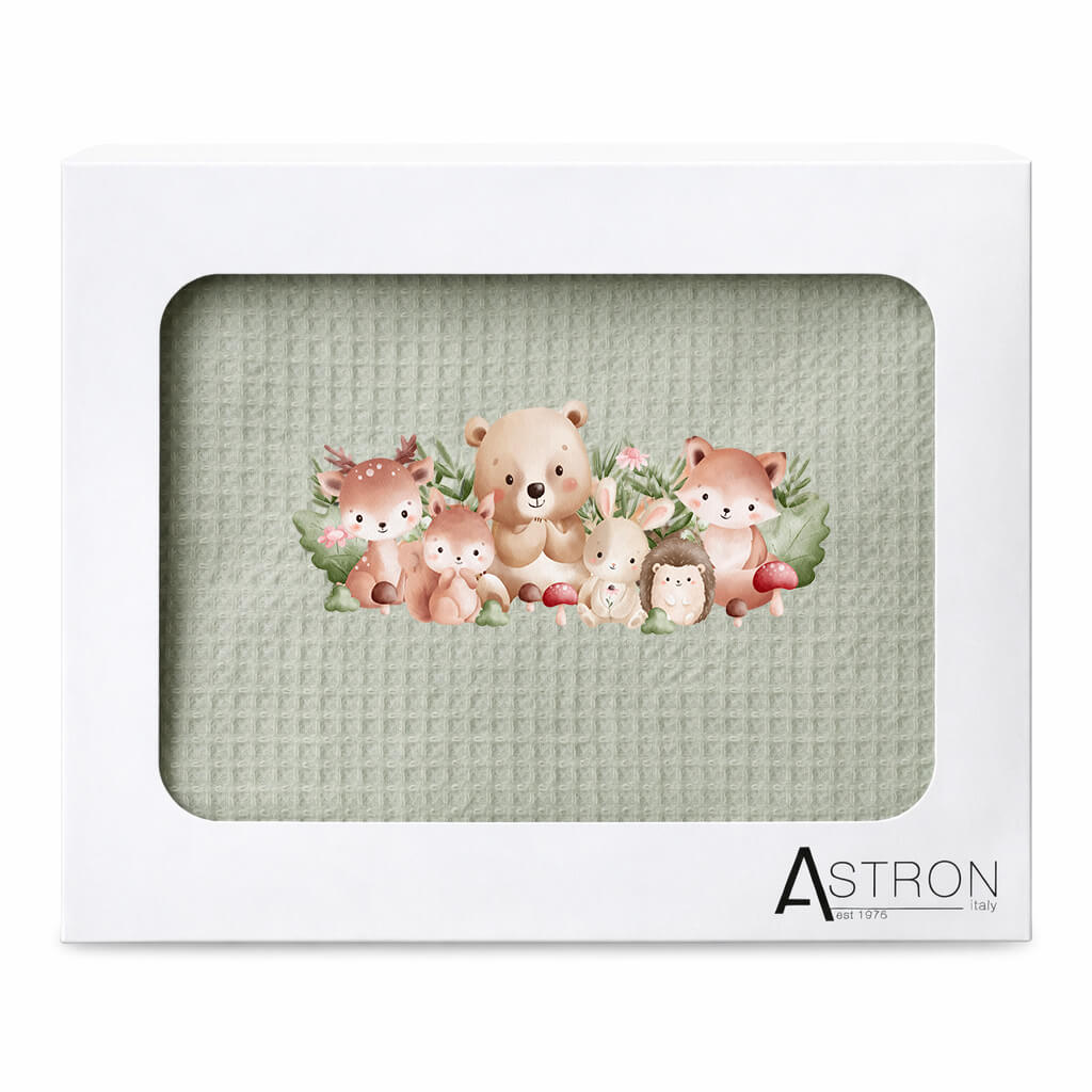 Βρεφική Κουβέρτα Πικέ Κούνιας 110 Χ 140 Oil