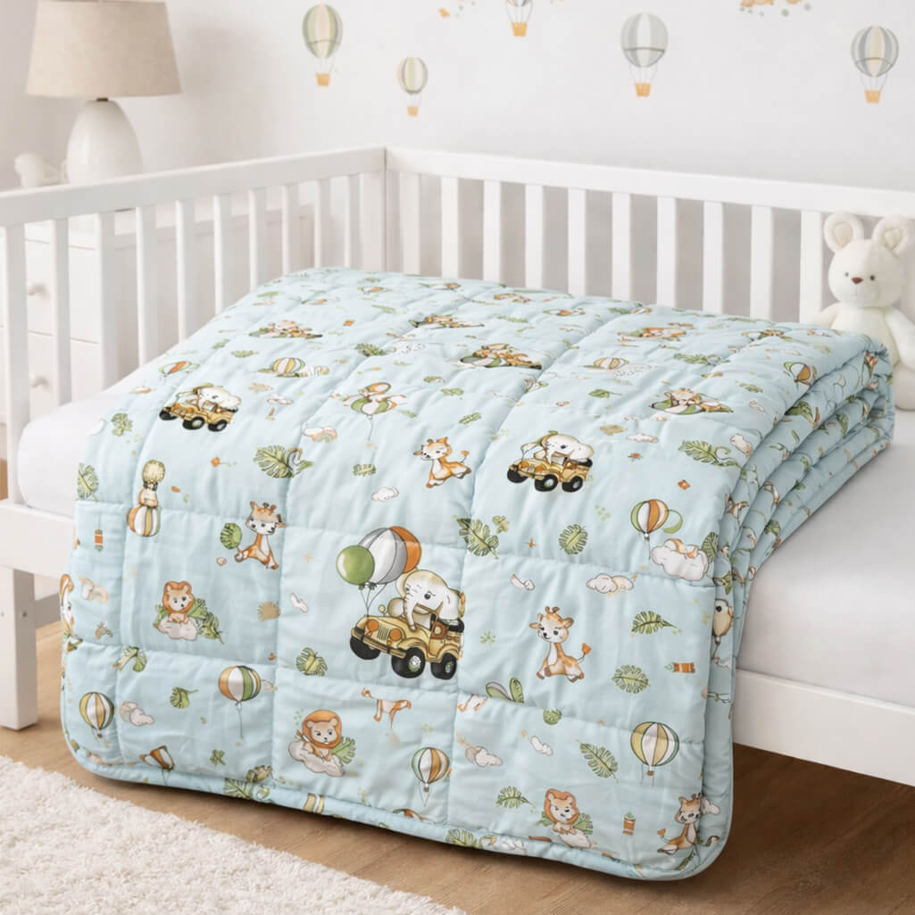 Βρεφικό Πάπλωμα Κούνιας Happy Zoo