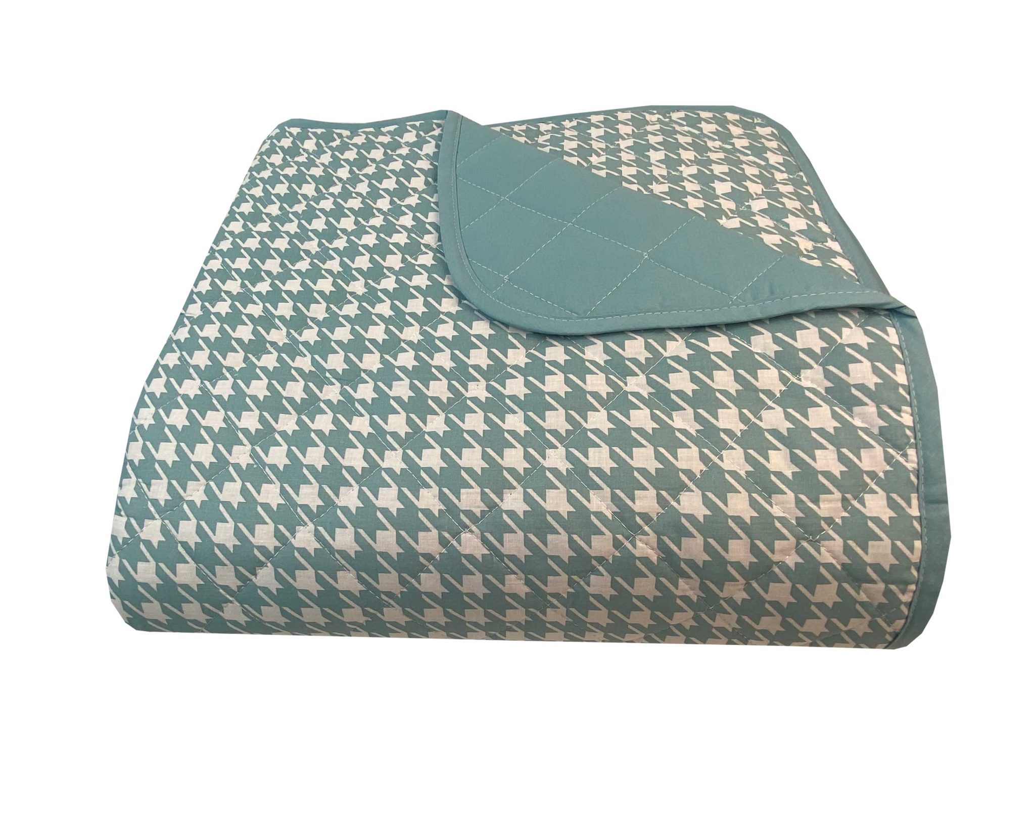 Κουβερλι Υπέρδιπλα 220x240 Pied De Poule Petrol