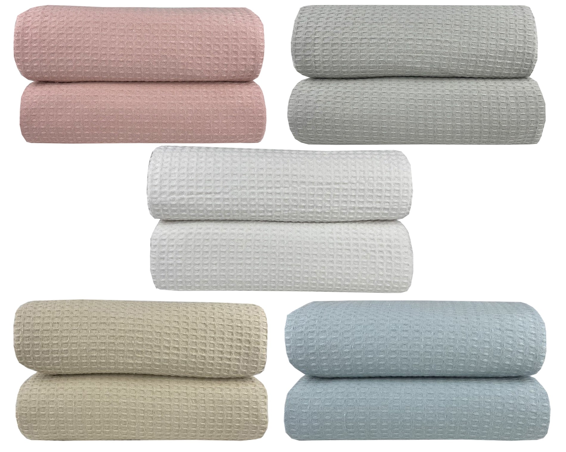 Κουβέρτα Πικέ Υπέρδιπλη Waffle Ξενοδοχείου 230X245 White