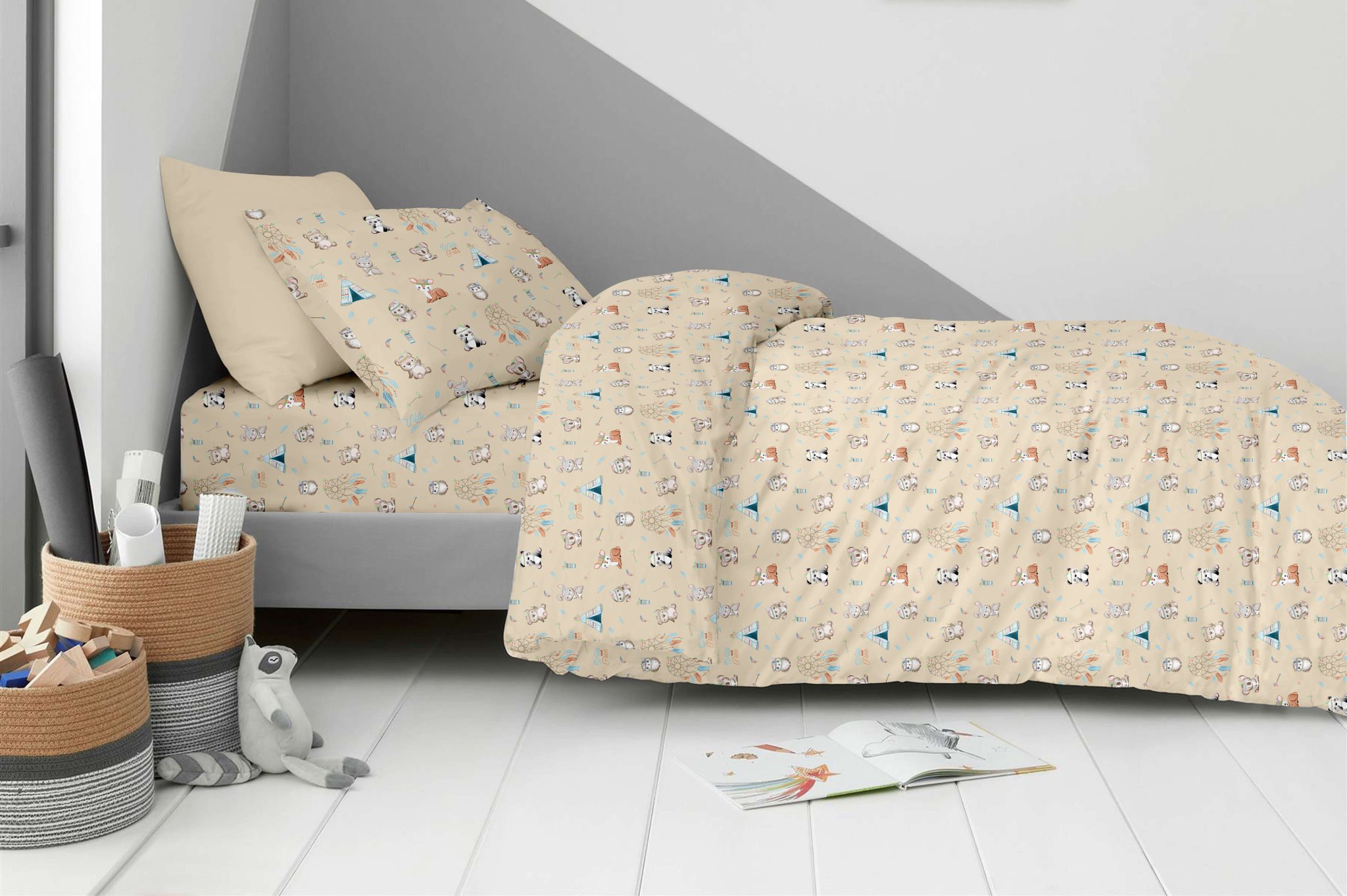 Παιδικά Σετ Σεντόνια Μονά Boho Animals