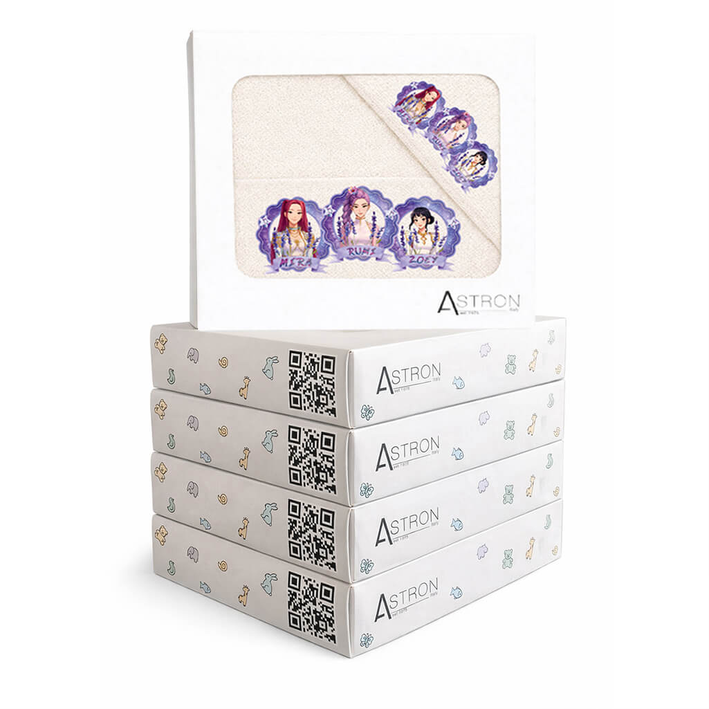 Παιδικές Πετσέτες (σετ 2 τεμ) Girls Band Ecru