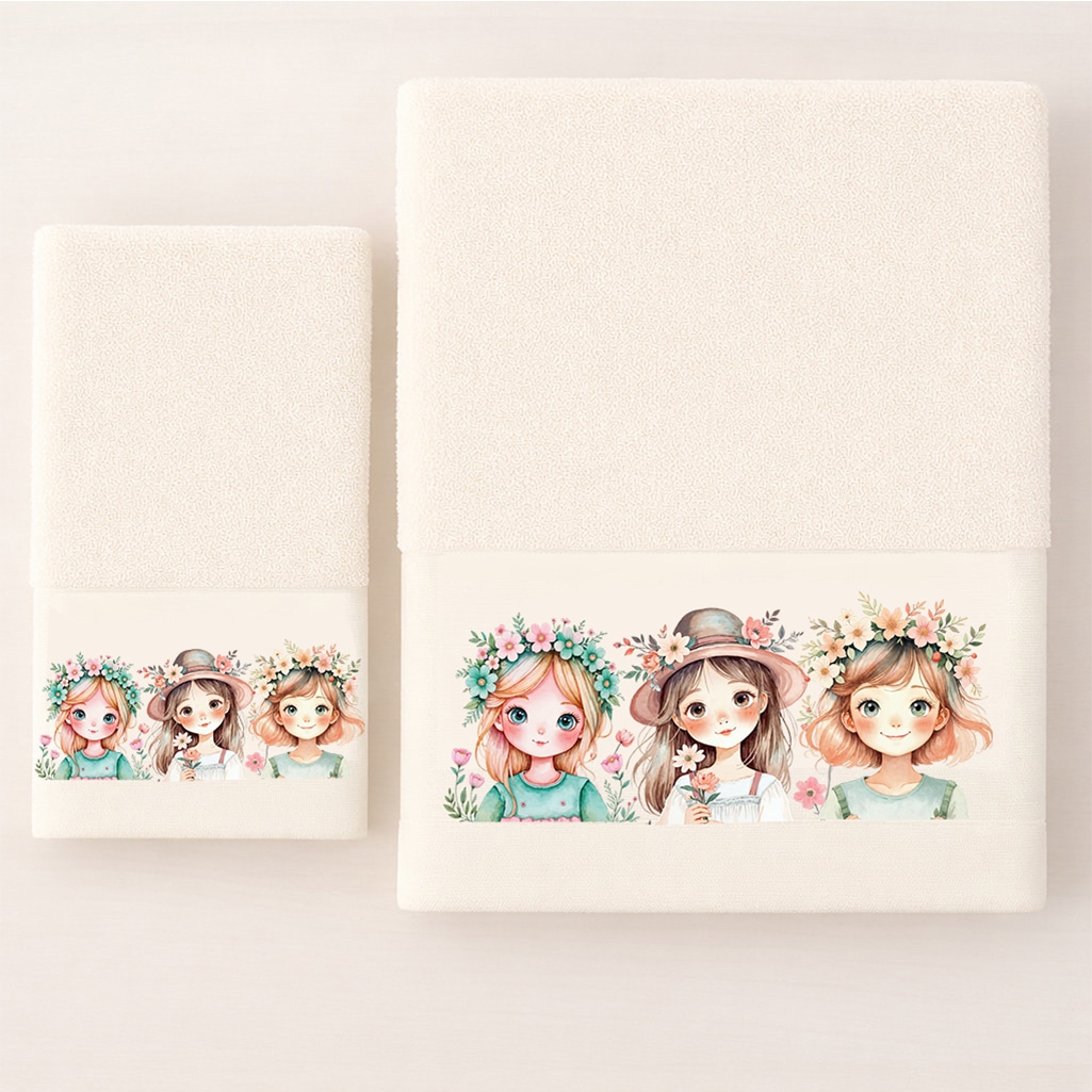 Παιδικές Πετσέτες (σετ 2 τεμ) Spring Girls