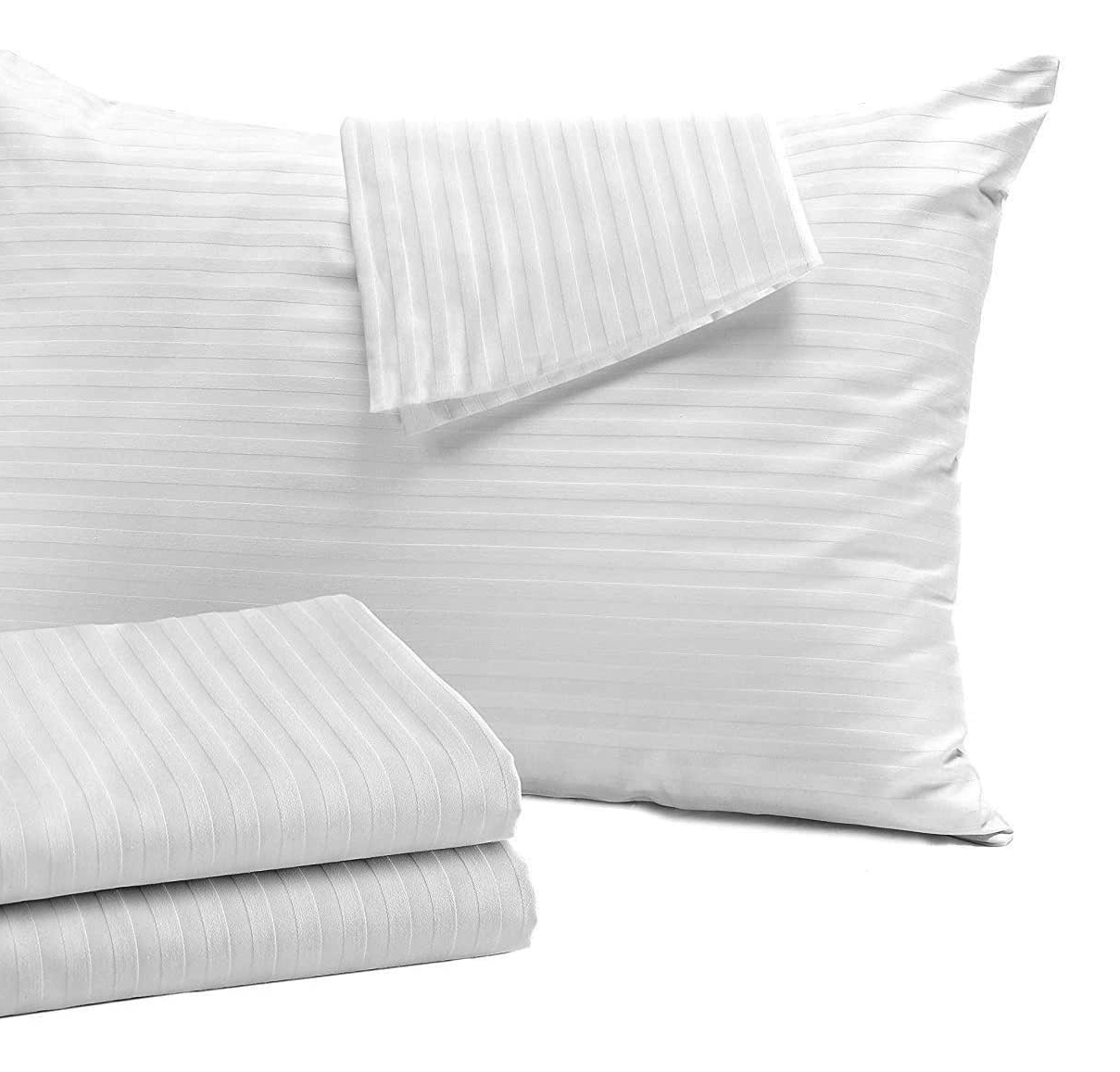 Σεντόνι Ξενοδοχείου Με Λάστιχο Σατέν-ρίγα 100x200+40  80%cotton 20%polyester  Πεννιέ 220tc