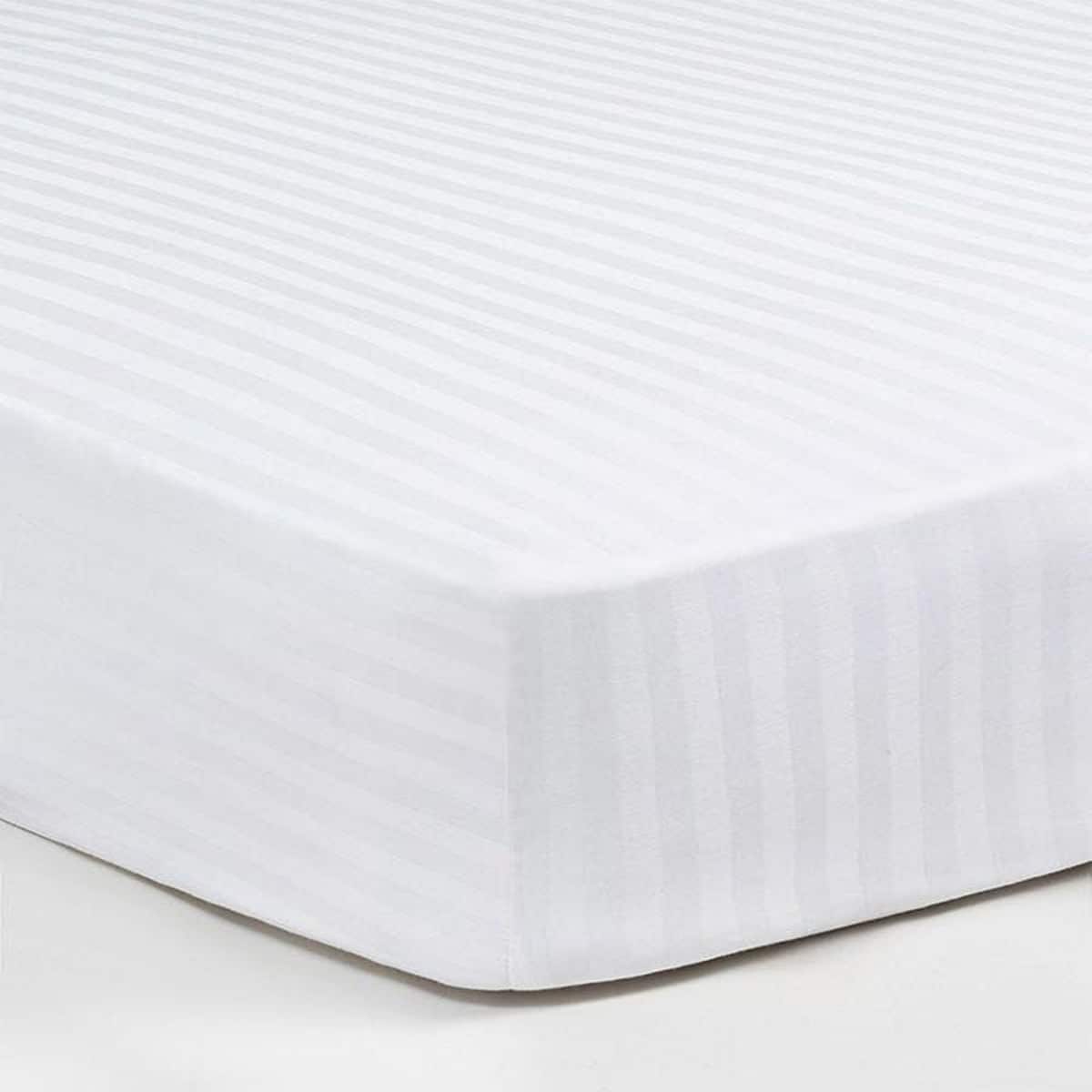 Σεντόνι Ξενοδοχείου Με Λάστιχο Σατέν-ρίγα 160x200+40  80%cotton 20%polyester  Πεννιέ 220tc