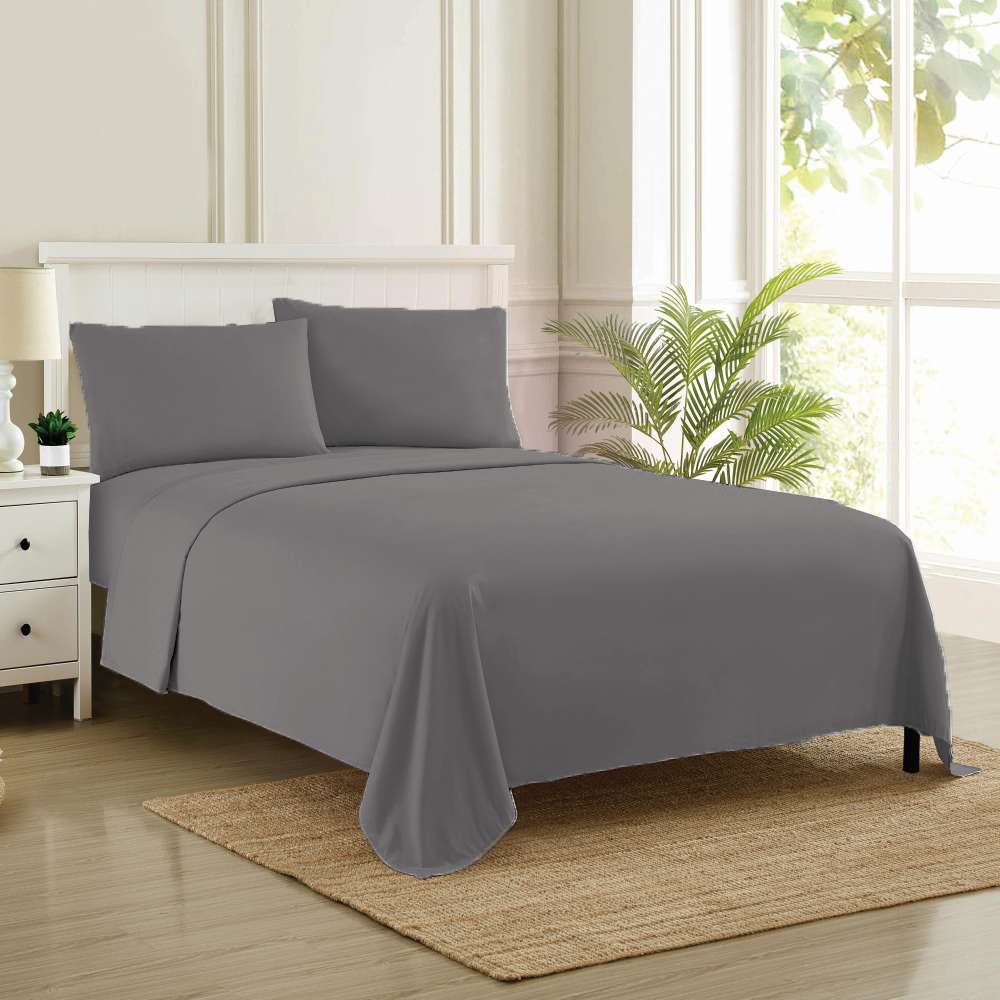 Παπλωματοθήκη Μεμονωμένη Μονή Solid Dark Grey 1Τμχ 160X240 Espree