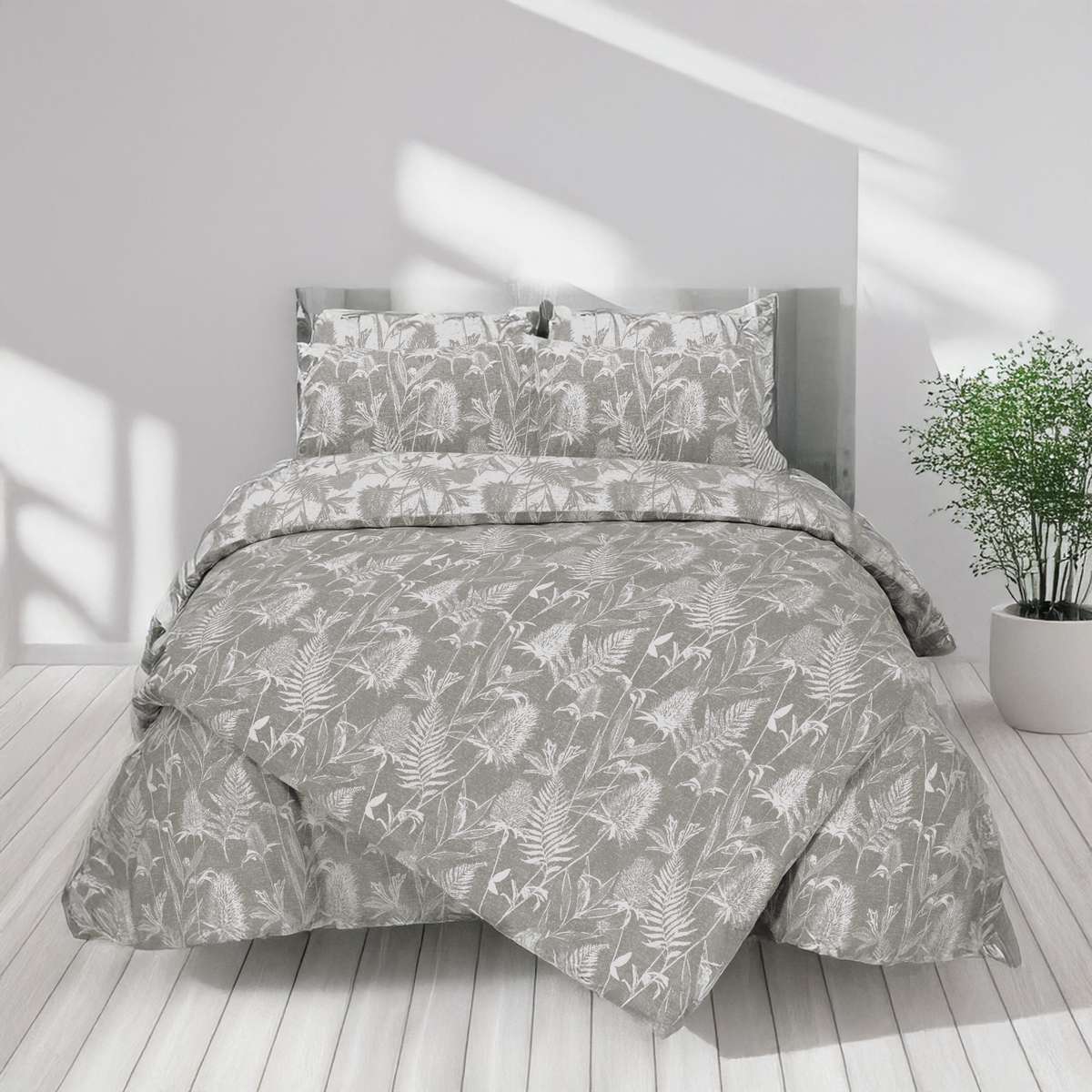 Σετ Σεντόνια Υπέρδιπλα Thistle Grey 4Τμχ 240X270 Espree
