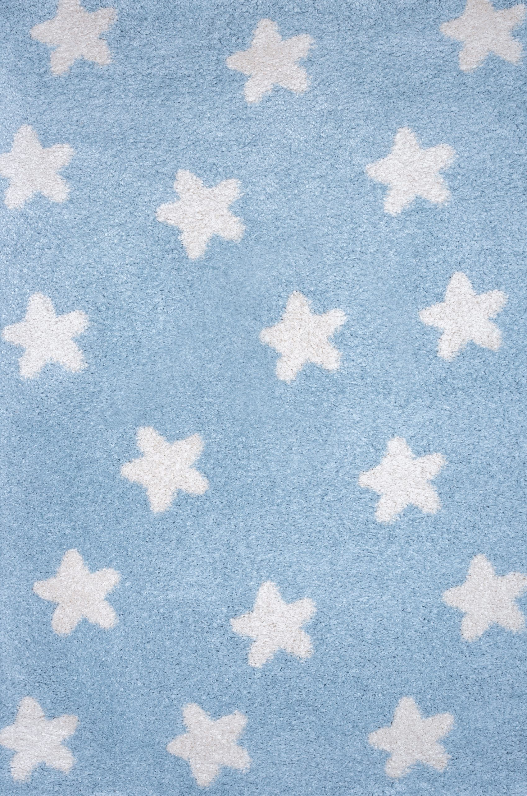 Shaggy παιδικό χαλί Cocoon 8391/30 γαλάζιο με αστεράκια - ΡΟΤΟΝΤΑ  1,60x1,60 Colore Colori