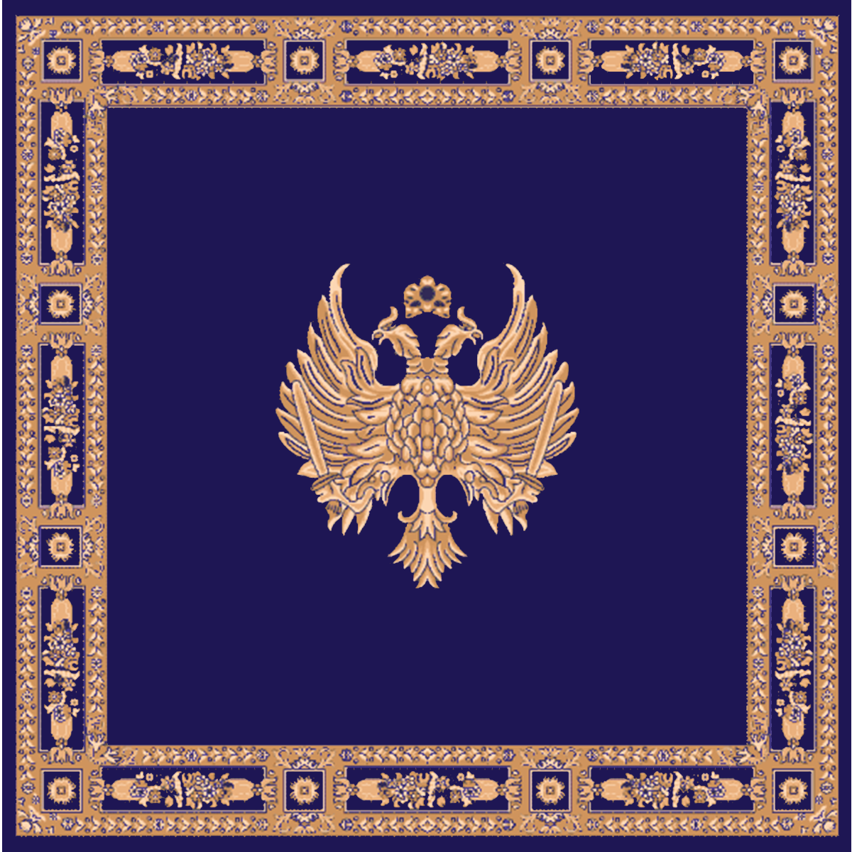 Χαλί 300x300 Isexan Atlantis Orthodoxia Ανοιχτά Φτερά Μπλέ