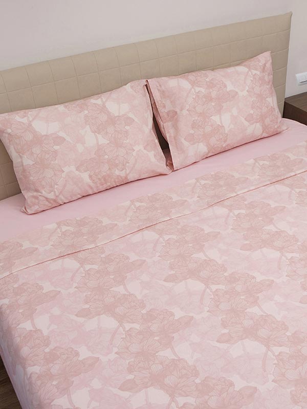 Σεντόνι Σετ Υπέρδιπλο 235x270 Sunshine Cotton Feelings 2032 Pink