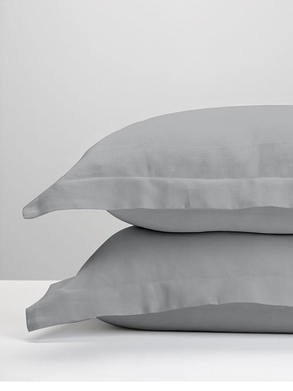 Μαξιλαροθήκες 50x70 Σετ 2 τεμ. Sunshine Oxford Satin Light Grey