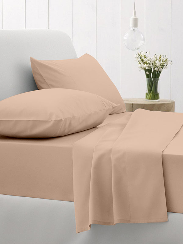 Σεντόνι Μεμονωμένο Μονό Με Λάστιχο 100x200+30 Sunshine Cotton Feelings 110 Beige