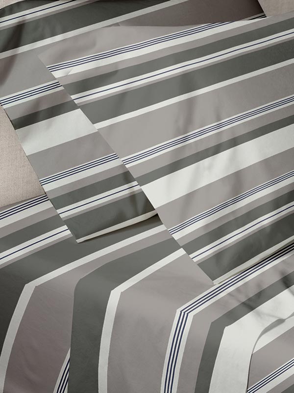 Σετ Σεντόνια Menta Εμπριμέ 550 Grey Μονο (160x250)