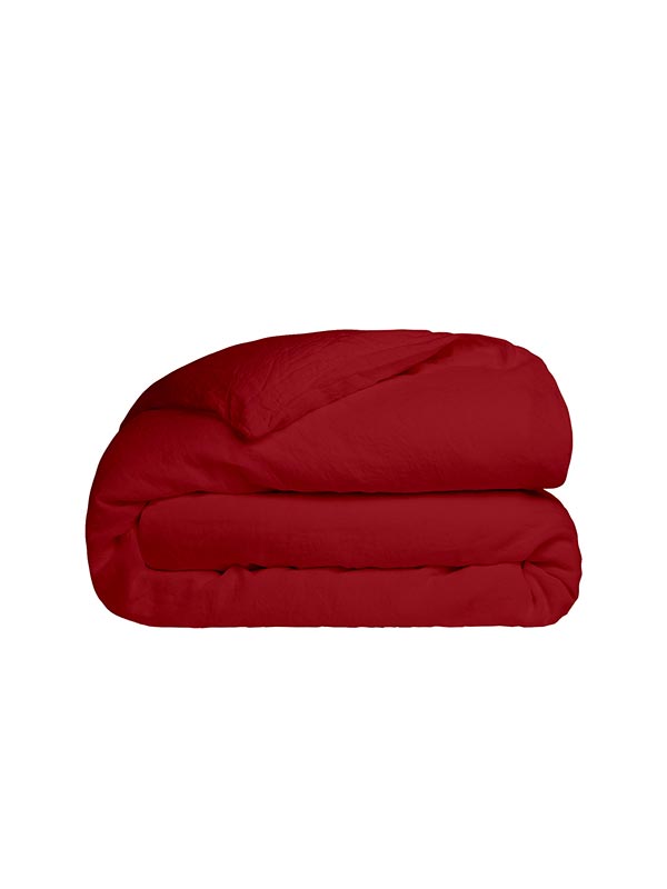 Παπλωματοθήκη Cotton Feelings 113 Red Μονή (170χ250)