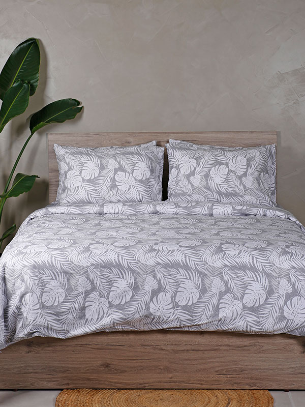 Παπλωματοθήκη Cotton Feelings 2038 Grey Διπλή (200χ250)