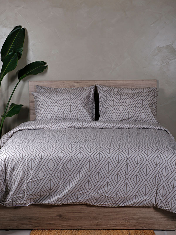 Παπλωματοθήκη Cotton Feelings 2042 Grey Μονή (170χ250)