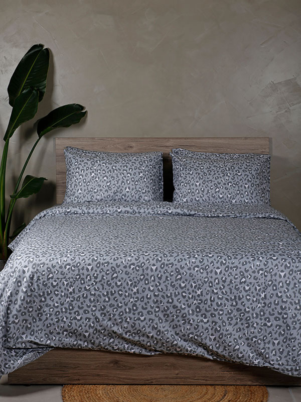 Παπλωματοθήκη Cotton Feelings 2044 Grey Μονή (170χ250)