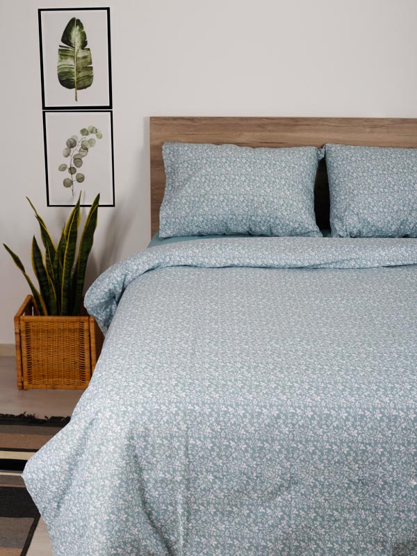 Παπλωματοθήκη Cotton Feelings 920 Aqua Διπλή (200χ250)