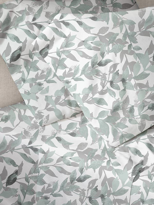 Παπλωματοθήκη Menta Εμπριμέ 050 Grey Μονή (170χ250)