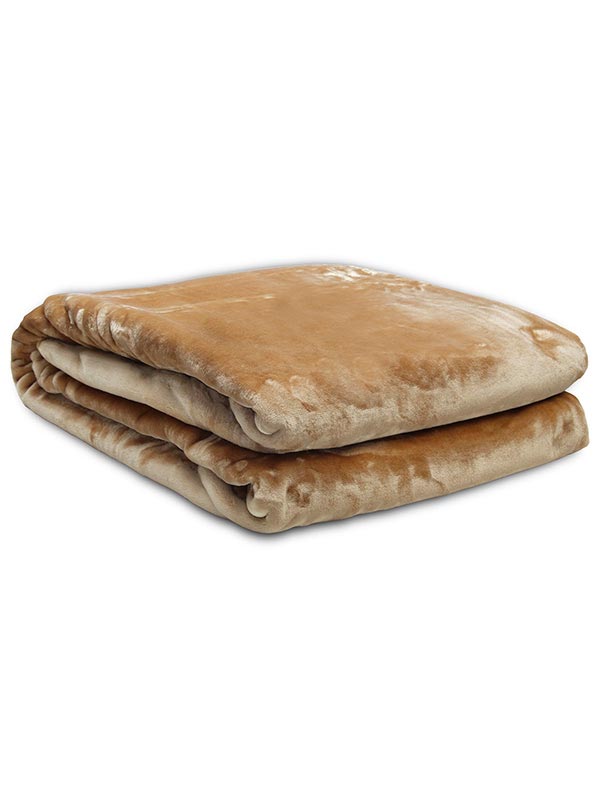 Κουβέρτα βελούδινη Iris Brown Μονή (160x220)